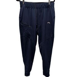 Crivit Mens Navy Blue Performance Joggers Athletic Pants Zipper Pocket Size L